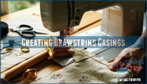 creating drawstring casings