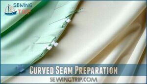 curved seam preparation