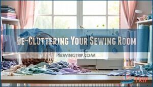 de-cluttering your sewing room
