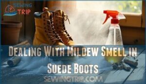 dealing with mildew smell in suede boots