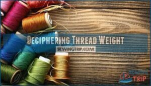 deciphering thread weight