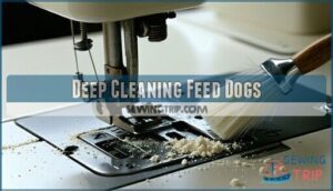 deep cleaning feed dogs