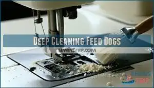 deep cleaning feed dogs