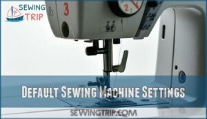 default sewing machine settings