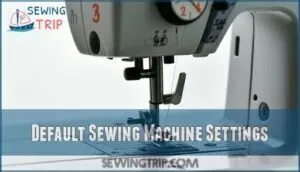 default sewing machine settings