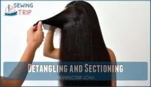 detangling and sectioning