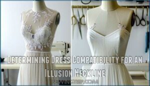 determining dress compatibility for an illusion neckline