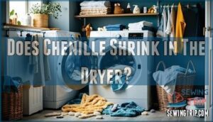 does chenille shrink in the dryer