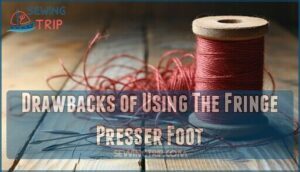 drawbacks of using the fringe presser foot