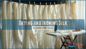 drying and ironing silk