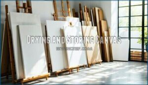 drying and storing canvas