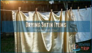 drying satin items