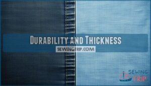 durability and thickness