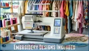 embroidery designs included