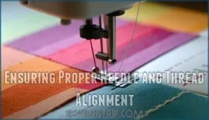 ensuring proper needle and thread alignment
