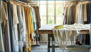 fabric quantity and yardage