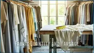 fabric quantity and yardage