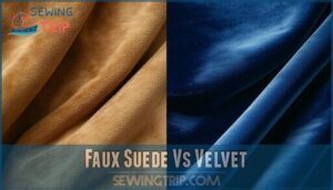 faux suede vs velvet
