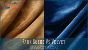 faux suede vs velvet
