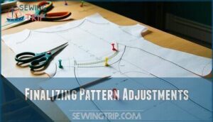 finalizing pattern adjustments