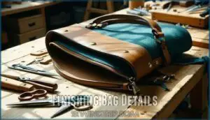 finishing bag details