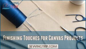 finishing touches for canvas projects
