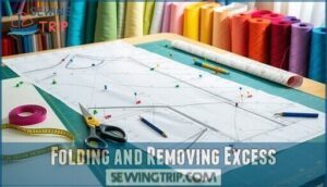 folding and removing excess folding and removing excess