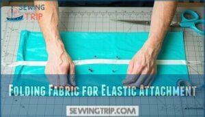 folding fabric for elastic attachment