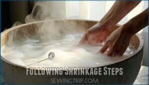 following shrinkage steps