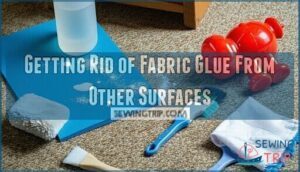 getting rid of fabric glue from other surfaces