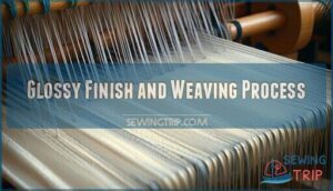 glossy finish and weaving process