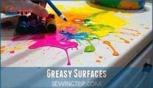 greasy surfaces