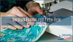 guiding fabric for even hem