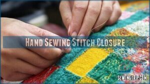 hand sewing stitch closure