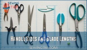 handle sizes and blade lengths