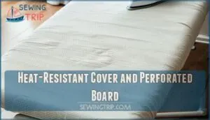 heat-resistant cover and perforated board