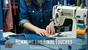 hemming and final touches