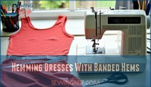 hemming dresses with banded hems