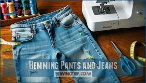 hemming pants and jeans