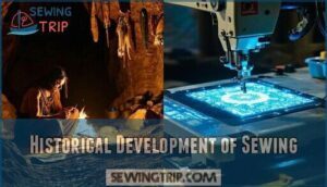 historical development of sewing