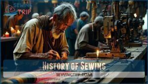 history of sewing