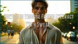 how does viscose fabric interact with sweat