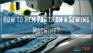 how to hem pants on a sewing machine