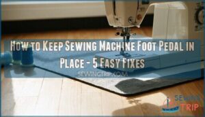 how to keep sewing machine foot pedal in place