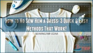 how to no sew hem a dress