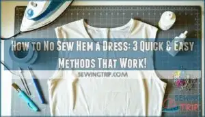 how to no sew hem a dress