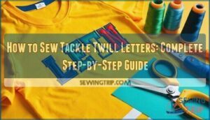 how to sew tackle twill letters