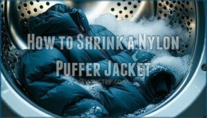 how to shrink a nylon puffer jacket