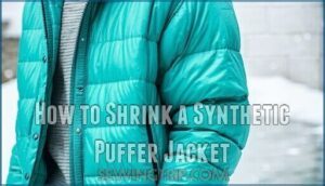 how to shrink a synthetic puffer jacket