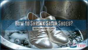 how to shrink satin shoes